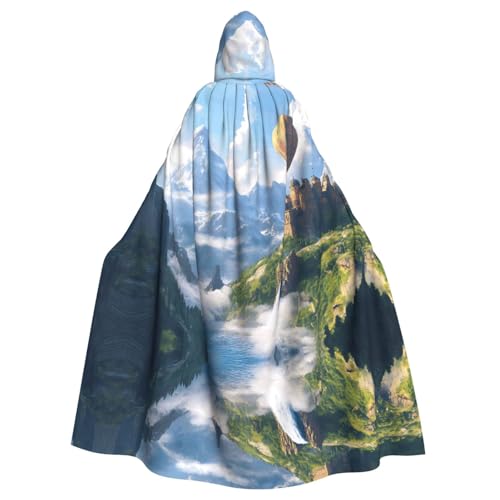 WZYWHJ Reise-Poncho mit Kapuze, für Damen und Herren, Halloween-Party von WZYWHJ
