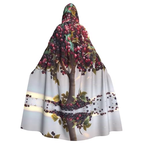 WZYWHJ Riesiger Maulbeeren-Poncho mit Kapuze, Aldult Qualität, Cosplay-Poncho mit Kapuze, Umhang für Damen und Herren von WZYWHJ
