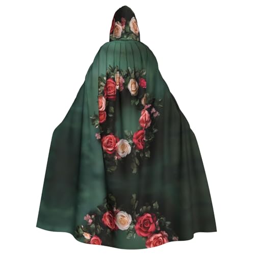 WZYWHJ Romantischer Rosenkranz-Bild, Cosplay-Poncho mit Kapuze, Umhang für Damen und Herren, Halloween-Party WZYWHJ Romantischer Rosenkranz-Bild, Cosplay-Poncho mit Kapuze, Umhang für Damen und Herren, Halloween-Party von WZYWHJ