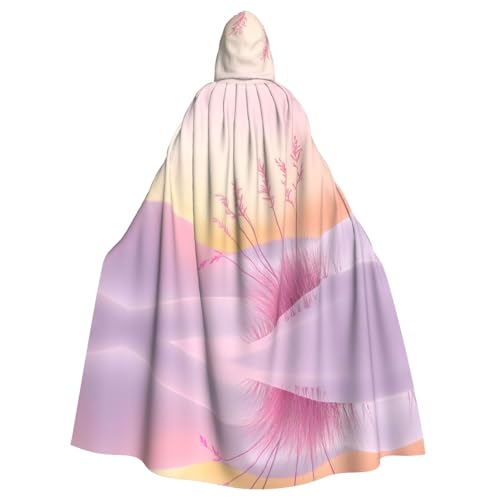 WZYWHJ Rosa Wüstenbild Aldult Qualität Cosplay Poncho Kapuzenumhang für Damen und Herren Halloween von WZYWHJ