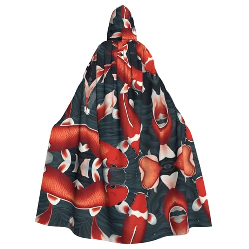 WZYWHJ Roter Koi-Poncho mit Kapuze, Aldult Qualität, für Damen und Herren, Halloween WZYWHJ Roter Koi-Poncho mit Kapuze, Aldult Qualität, für Damen und Herren, Halloween von WZYWHJ
