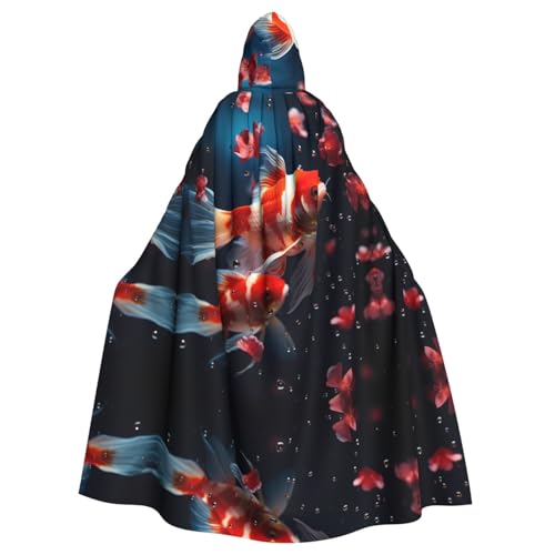 WZYWHJ Roter Koi-Poncho mit Kapuze, Aldult Qualität, für Damen und Herren, Halloween WZYWHJ Roter Koi-Poncho mit Kapuze, Aldult Qualität, für Damen und Herren, Halloween von WZYWHJ