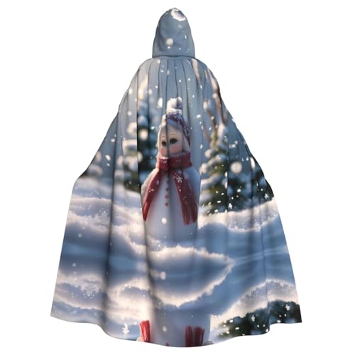 WZYWHJ Schnee-Puppenbild Aldult Qualität Cosplay Poncho Kapuzenumhang für Damen und Herren Halloween WZYWHJ Schnee-Puppenbild Aldult Qualität Cosplay Poncho Kapuzenumhang für Damen und Herren Halloween von WZYWHJ