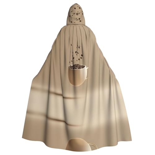 WZYWHJ Schwimmende Kaffeetasse, Muster, Aldult Qualität, Cosplay-Poncho mit Kapuze, Umhang für Damen und Herren, Halloween WZYWHJ Schwimmende Kaffeetasse, Muster, Aldult Qualität, Cosplay-Poncho mit Kapuze, Umhang für Damen und Herren, Halloween von WZYWHJ