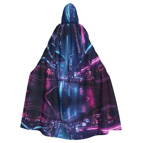 WZYWHJ Sci-Fi Street Picture Aldult Cosplay Poncho Hooded Cloak for men and women Halloween Party von WZYWHJ
