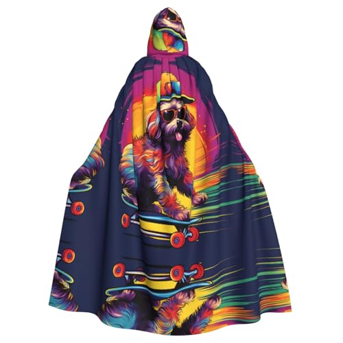 WZYWHJ Skateboard-Poncho mit Welpen-Motiv, Aldult Qualität, Cosplay-Poncho mit Kapuze, Umhang für Damen und Herren, Halloween WZYWHJ Skateboard-Poncho mit Welpen-Motiv, Aldult Qualität, Cosplay-Poncho mit Kapuze, Umhang für Damen und Herren, Halloween von WZYWHJ