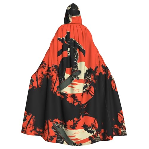 WZYWHJ Skateboarding First Pattern Aldult Qualität Cosplay Poncho Kapuzenumhang für Damen und Herren Halloween WZYWHJ Skateboarding First Pattern Aldult Qualität Cosplay Poncho Kapuzenumhang für Damen und Herren Halloween von WZYWHJ