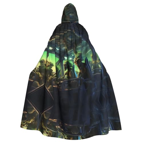 WZYWHJ Spaceship Alien Printed Aldult Cosplay Poncho Hooded Cloak for men and women Halloween Party WZYWHJ Spaceship Alien Printed Aldult Cosplay Poncho Hooded Cloak for men and women Halloween Party von WZYWHJ