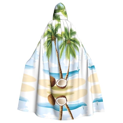 WZYWHJ Strand-Poncho mit Kokosnussbäumen, Aldult-Qualität, Cosplay-Poncho mit Kapuze, Umhang für Damen und Herren, Halloween WZYWHJ Strand-Poncho mit Kokosnussbäumen, Aldult-Qualität, Cosplay-Poncho mit Kapuze, Umhang für Damen und Herren, Halloween von WZYWHJ