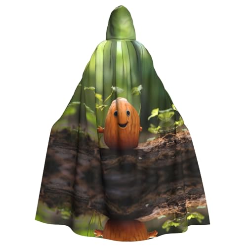 WZYWHJ Süßer kleiner Kartoffeldruck Aldult Cosplay Poncho Kapuzenumhang für Damen und Herren Halloween Party WZYWHJ Süßer kleiner Kartoffeldruck Aldult Cosplay Poncho Kapuzenumhang für Damen und Herren Halloween Party von WZYWHJ