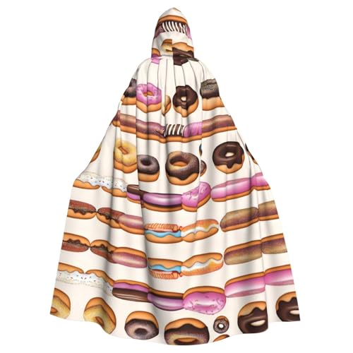 WZYWHJ Sweet Donut Picture Aldult Cosplay Poncho Hooded Cloak for men and women Halloween Party von WZYWHJ