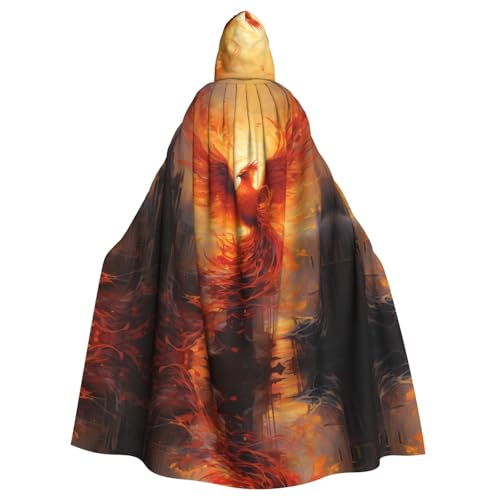 WZYWHJ The Phoenix Reborn in Fire Printed Aldult Cosplay Poncho Hooded Cloak for men and women Halloween Party WZYWHJ The Phoenix Reborn in Fire Printed Aldult Cosplay Poncho Hooded Cloak for men and women Halloween Party von WZYWHJ