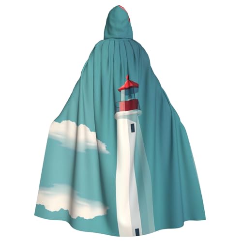WZYWHJ Towering Leuchtturm-Muster Aldult Qualität Cosplay Poncho Kapuzenumhang für Damen und Herren Halloween WZYWHJ Towering Leuchtturm-Muster Aldult Qualität Cosplay Poncho Kapuzenumhang für Damen und Herren Halloween von WZYWHJ