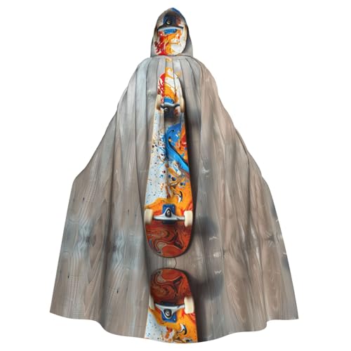 WZYWHJ Trendiger Cosplay-Poncho mit Roller-Motiv, bedruckt, für Damen und Herren, Halloween-Party von WZYWHJ