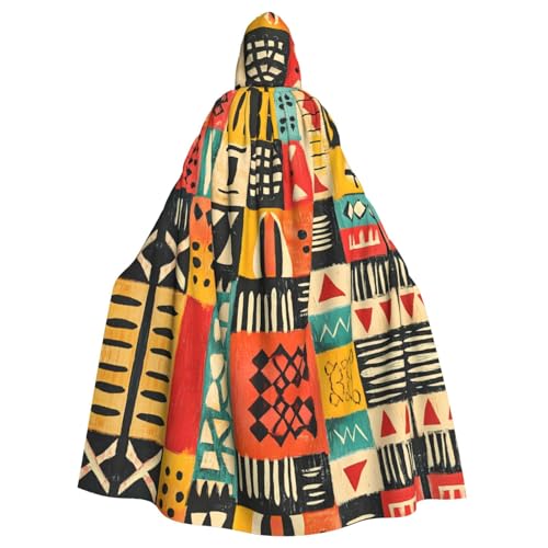 WZYWHJ Tribal Totem Picture Aldult Cosplay Poncho Hooded Cloak for men and women Halloween Party von WZYWHJ