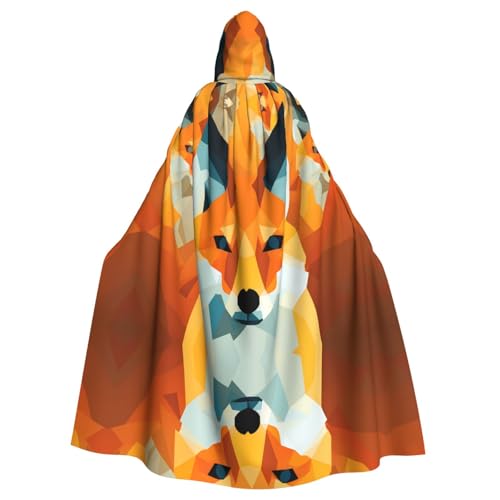 WZYWHJ Umhang mit farbigen Füchsen, Aldult Cosplay, mit Kapuze, für Damen und Herren, Halloween-Party WZYWHJ Umhang mit farbigen Füchsen, Aldult Cosplay, mit Kapuze, für Damen und Herren, Halloween-Party von WZYWHJ