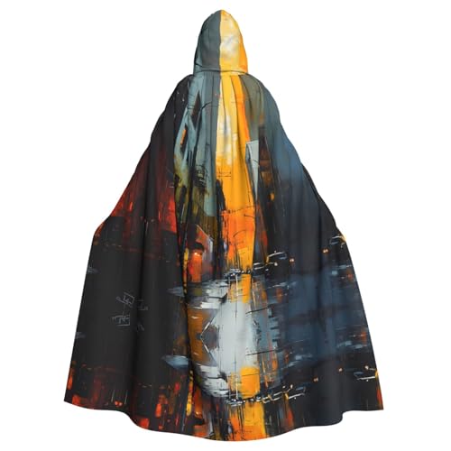 WZYWHJ Urban Abstract Pattern Aldult Cosplay Poncho Hooded Cloak for men and women Halloween Party von WZYWHJ