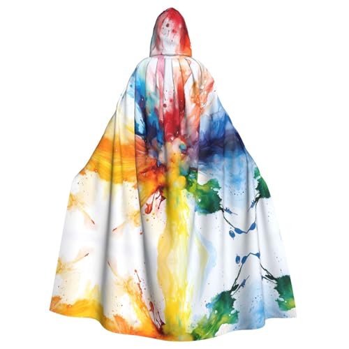 WZYWHJ Wasserfarben-Explosionsmuster, Aldult Qualität, Cosplay-Poncho mit Kapuze, Umhang für Damen und Herren, Halloween WZYWHJ Wasserfarben-Explosionsmuster, Aldult Qualität, Cosplay-Poncho mit Kapuze, Umhang für Damen und Herren, Halloween von WZYWHJ