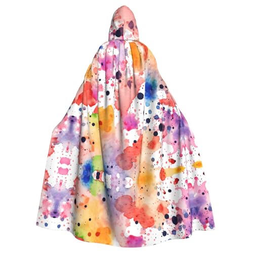WZYWHJ Wasserfarbenspritzer, Aldult Cosplay, Poncho, Kapuzenumhang für Damen und Herren, Halloween-Party WZYWHJ Wasserfarbenspritzer, Aldult Cosplay, Poncho, Kapuzenumhang für Damen und Herren, Halloween-Party von WZYWHJ