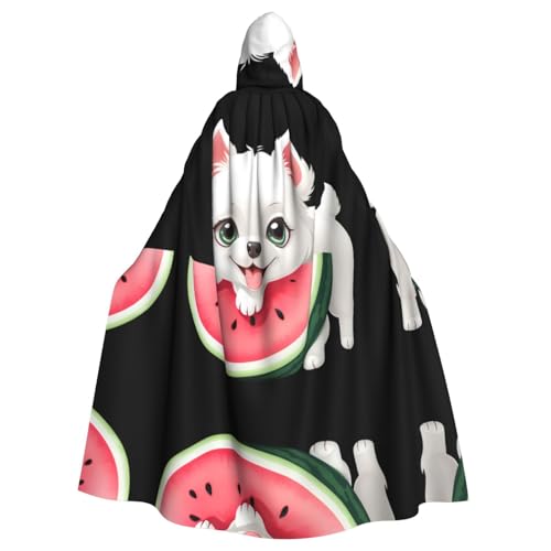 WZYWHJ Wassermelonen-Poncho mit Kapuze für Damen und Herren, bedruckt, Aldult von WZYWHJ