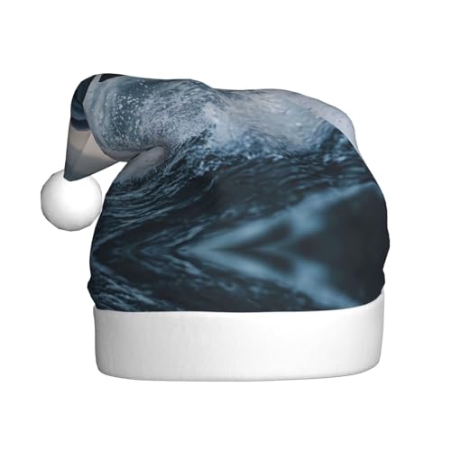WZYWHJ Weihnachtsmütze für Erwachsene – Ornament-Stirnband für Feiertage, Partys und Kostümveranstaltungen, Delfin-Springmuster WZYWHJ Weihnachtsmütze für Erwachsene – Ornament-Stirnband für Feiertage, Partys und Kostümveranstaltungen, Delfin-Springmuster von WZYWHJ