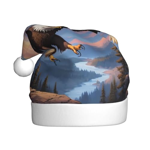 WZYWHJ Weihnachtsmütze für Erwachsene – Ornament-Stirnband für Feiertage, Partys und Kostümveranstaltungen, Motiv: schwebender Adler WZYWHJ Weihnachtsmütze für Erwachsene – Ornament-Stirnband für Feiertage, Partys und Kostümveranstaltungen, Motiv: schwebender Adler von WZYWHJ