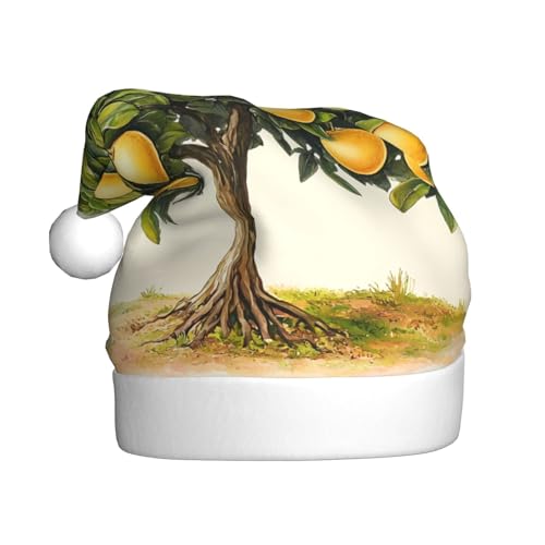 WZYWHJ Weihnachtsmütze für Erwachsene – Ornament-Stirnband für Feiertage, Partys und Kostümveranstaltungen, Obstbäume von WZYWHJ