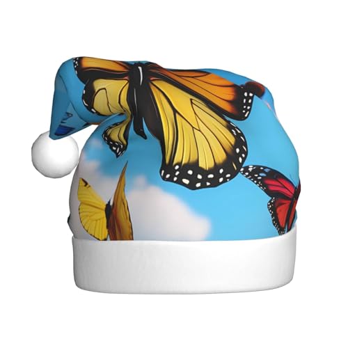 WZYWHJ Weihnachtsmütze für Erwachsene – Ornament-Stirnband für Feiertage, Partys und Kostümveranstaltungen, Schmetterlinge mit fliegendem Muster WZYWHJ Weihnachtsmütze für Erwachsene – Ornament-Stirnband für Feiertage, Partys und Kostümveranstaltungen, Schmetterlinge mit fliegendem Muster von WZYWHJ