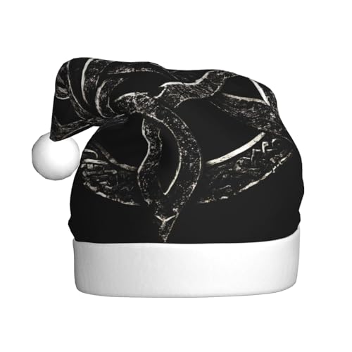 WZYWHJ Weihnachtsmütze für Erwachsene – Ornament-Stirnband für Feiertage, Partys und Kostümveranstaltungen, Wikinger-Symbole von WZYWHJ
