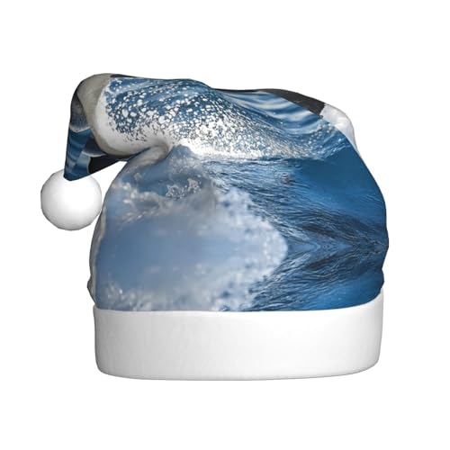 WZYWHJ Weihnachtsmütze für Erwachsene – Ornament-Stirnband für Feiertage, Partys und Kostümveranstaltungen, energetisches Delfin-Muster von WZYWHJ