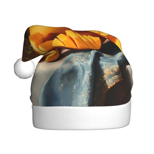 WZYWHJ Weihnachtsmütze für Erwachsene – Ornament-Stirnband für Feiertage, Partys und Kostümveranstaltungen, großes Mango-Muster von WZYWHJ