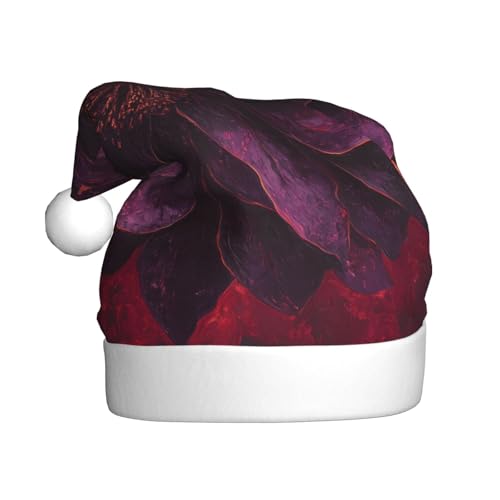WZYWHJ Weihnachtsmütze für Erwachsene – Ornament-Stirnband für Feiertage, Partys und Kostümveranstaltungen, schönes lila Blumenmuster von WZYWHJ