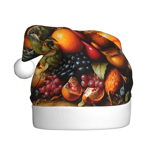 WZYWHJ Weihnachtsmütze für Erwachsene – Ornament-Stirnband für Feiertagsfeiern und Kostümveranstaltungen, realistisches Obstmuster von WZYWHJ