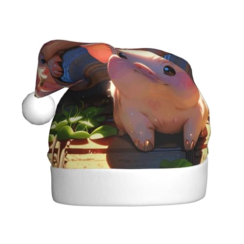 WZYWHJ Weihnachtsmütze für Erwachsene – Ornament-Stirnband für Feiertagspartys und Kostümveranstaltungen, Baby-Schweinemuster von WZYWHJ