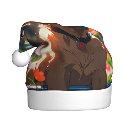 WZYWHJ Weihnachtsmütze für Erwachsene – Ornament-Stirnband für Feiertagspartys und Kostümveranstaltungen, Blumen- und Welpen-Muster WZYWHJ Weihnachtsmütze für Erwachsene – Ornament-Stirnband für Feiertagspartys und Kostümveranstaltungen, Blumen- und Welpen-Muster von WZYWHJ