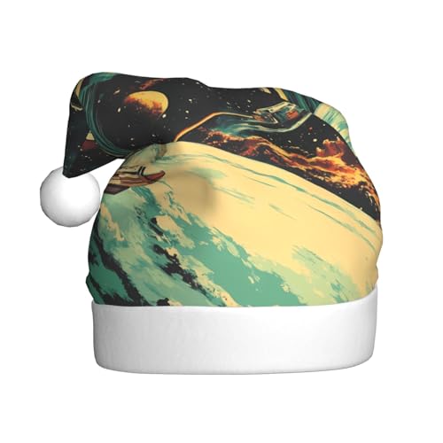 WZYWHJ Weihnachtsmütze für Erwachsene – Ornament-Stirnband für Feiertagspartys und Kostümveranstaltungen, Retro-Weltraum-Muster WZYWHJ Weihnachtsmütze für Erwachsene – Ornament-Stirnband für Feiertagspartys und Kostümveranstaltungen, Retro-Weltraum-Muster von WZYWHJ