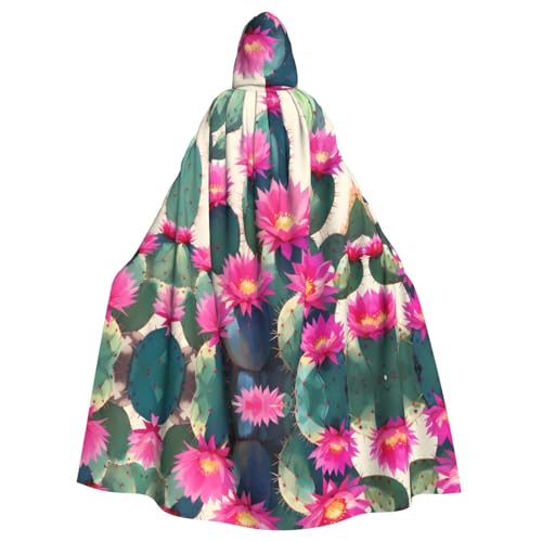 WZYWHJ Wüstenkaktus-Blumendruck, Aldult-Qualität, Cosplay-Poncho mit Kapuze, Umhang für Damen und Herren, Halloween WZYWHJ Wüstenkaktus-Blumendruck, Aldult-Qualität, Cosplay-Poncho mit Kapuze, Umhang für Damen und Herren, Halloween von WZYWHJ