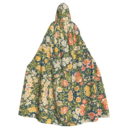 WZYWHJ Wunderschöner Cosplay-Poncho mit Blumenmuster und Kapuze, Umhang für Damen und Herren, Halloween WZYWHJ Wunderschöner Cosplay-Poncho mit Blumenmuster und Kapuze, Umhang für Damen und Herren, Halloween von WZYWHJ
