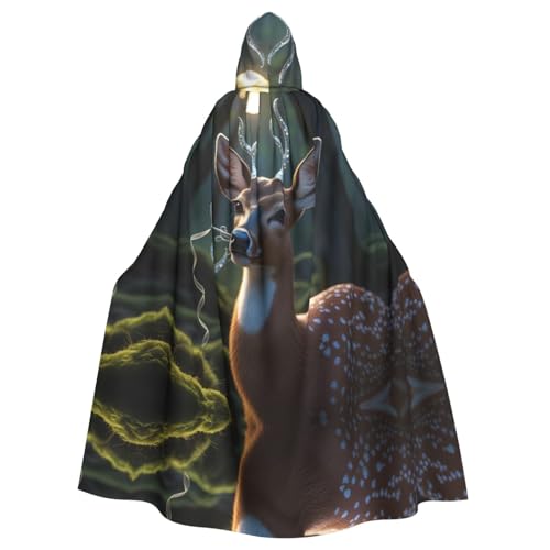 WZYWHJ Wunderschöner Cosplay-Poncho mit Hirschmuster, für Damen und Herren, Halloween-Party WZYWHJ Wunderschöner Cosplay-Poncho mit Hirschmuster, für Damen und Herren, Halloween-Party von WZYWHJ