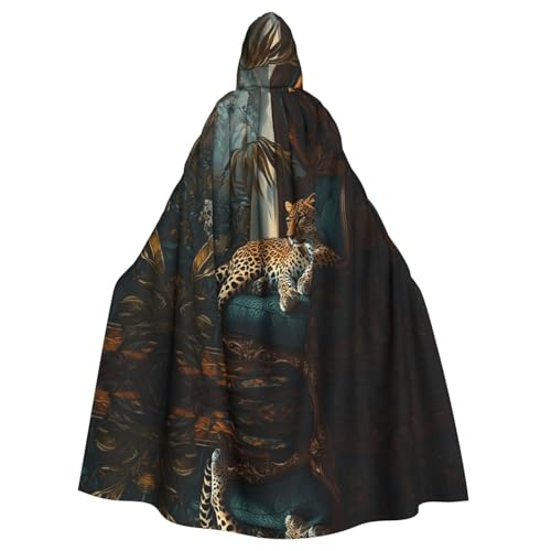 WZYWHJ Wunderschöner Cosplay-Poncho mit Leopardenmuster, Aldult Qualität, Umhang mit Kapuze für Damen und Herren WZYWHJ Wunderschöner Cosplay-Poncho mit Leopardenmuster, Aldult Qualität, Umhang mit Kapuze für Damen und Herren von WZYWHJ