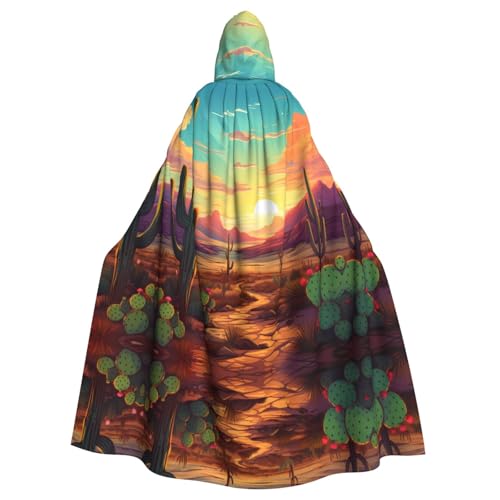 WZYWHJ Wunderschöner Cosplay-Poncho mit Sonnenuntergangsmuster, für Damen und Herren, Halloween-Party WZYWHJ Wunderschöner Cosplay-Poncho mit Sonnenuntergangsmuster, für Damen und Herren, Halloween-Party von WZYWHJ