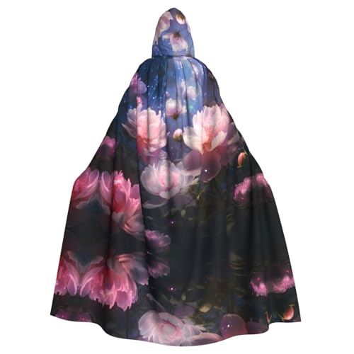 WZYWHJ Wunderschöner Poncho mit Pfingstrosen, bedruckt, Aldult, Cosplay-Poncho mit Kapuze, Umhang für Damen und Herren, Halloween-Party WZYWHJ Wunderschöner Poncho mit Pfingstrosen, bedruckt, Aldult, Cosplay-Poncho mit Kapuze, Umhang für Damen und Herren, Halloween-Party von WZYWHJ
