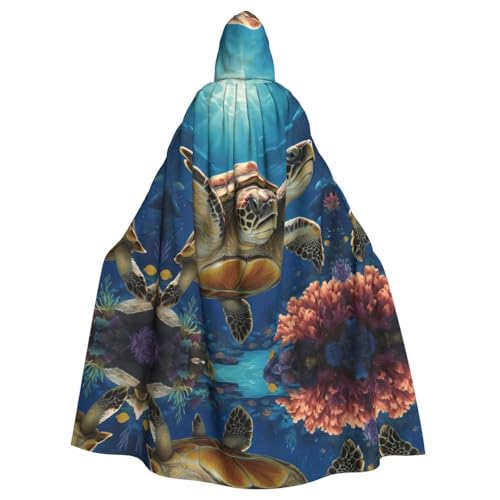 WZYWHJ Zweiköpfiger Schildkrötenmuster, Aldult Qualität, Cosplay-Poncho mit Kapuze, Umhang für Damen und Herren, Halloween WZYWHJ Zweiköpfiger Schildkrötenmuster, Aldult Qualität, Cosplay-Poncho mit Kapuze, Umhang für Damen und Herren, Halloween von WZYWHJ