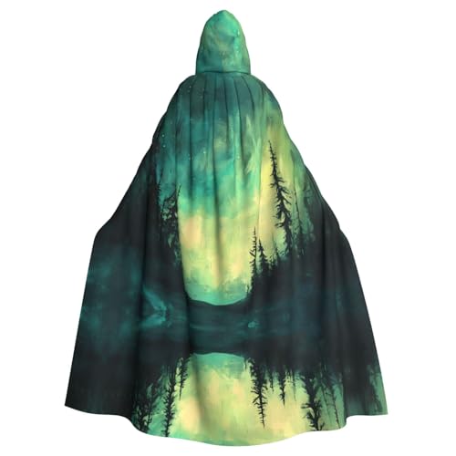 WZYWHJ aurora Prints aldult Cosplay-Poncho mit Kapuze, Umhang für Damen und Herren, Halloween-Party WZYWHJ aurora Prints aldult Cosplay-Poncho mit Kapuze, Umhang für Damen und Herren, Halloween-Party von WZYWHJ