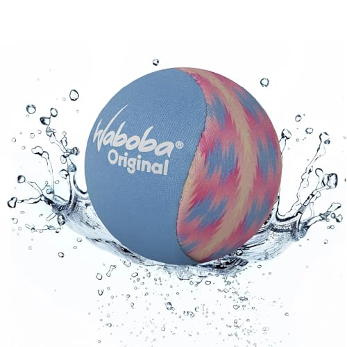 Waboba Original Wasserhüpfball - Wasserfestes Strandspielzeug, Poolspiele für Kinder & Erwachsene, Outdoor-Spaß - Purple Geometric (5,6 cm) von Waboba