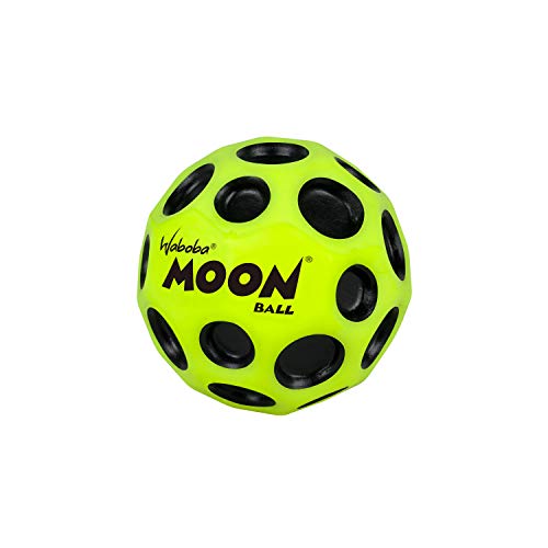 Waboba Moon Ball – am Höchsten Springender Gummiball – Patentiertes Original-Design – Ballkrater Erzeugen beim Aufprall ein knallendes Geräusch – Leicht Greifbar – Flummies für Kinder - GELB von Waboba