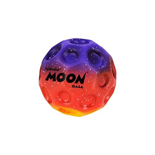 Waboba Moon Ball – am Höchsten Springender Gummiball – Patentiertes Original-Design – Ballkrater Erzeugen beim Aufprall EIN knallendes Geräusch – Leicht Greifbar – Flummies für Kinder - Sunset - 65mm von Waboba