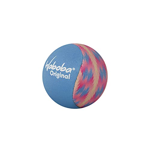 Waboba Original Wasserhüpfball - Wasserfestes Strandspielzeug, Poolspiele für Kinder & Erwachsene, Outdoor-Spaß - Blue Geometric (5,6 cm) von Waboba