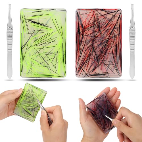 Fidget-Spielzeug, Silikon-Picking-Pad mit Pinzette, für Erwachsene mit Angst, ADHS, Trichotillomanie oder Dermatillomanie, 2 Stück von Wacipek