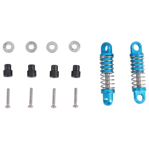Wadakada 2 StüCke 1/28 RC Aluminium Stoß DäMpfer für RC Auto K969 K989 K999 P929 4WD Kurzen Kurs Drift Auto Upgrade Teile-Blau von Wadakada